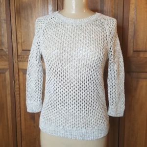 Gap Open Weave Neutral Sweater Sz M